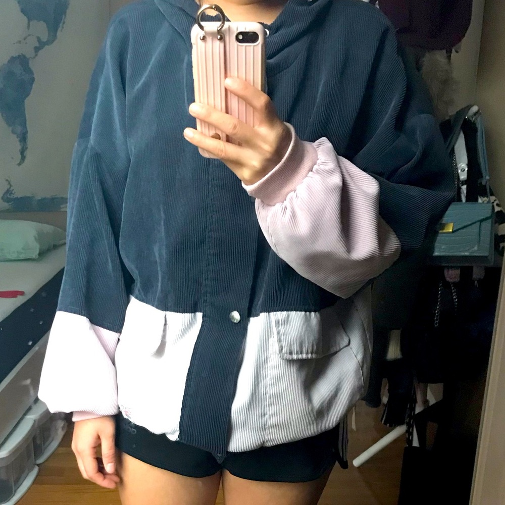Corduroy colorblock jumper